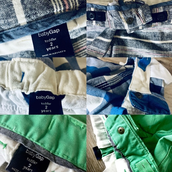 2T Gap Shorts in Green | Blue Gingham | Grey Plaid - Picture 8 of 8